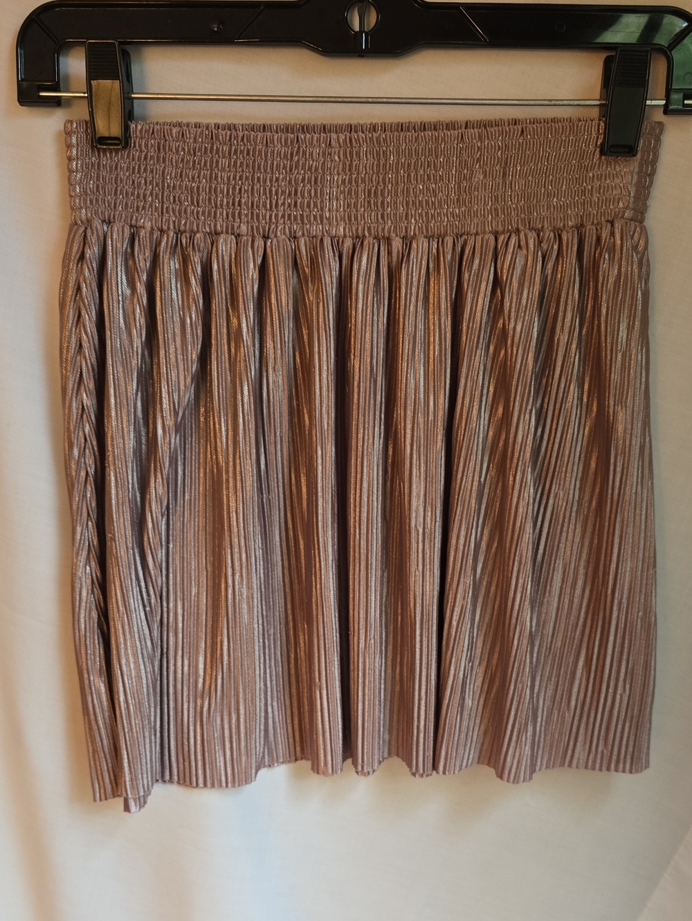 Aeropostale Metallic Rose Pleated Skater Skirt